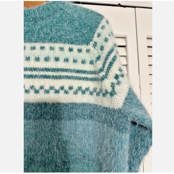 Women's Warm Knitted Sweater in Pastel Colors Handmade - Picture 7 of 11